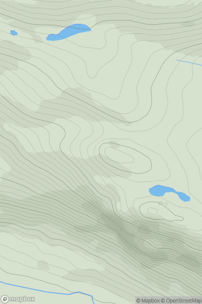 Thumbnail image for Meall nan Uan [Loch Broom to Strath Oykel] showing contour plot for surrounding peak